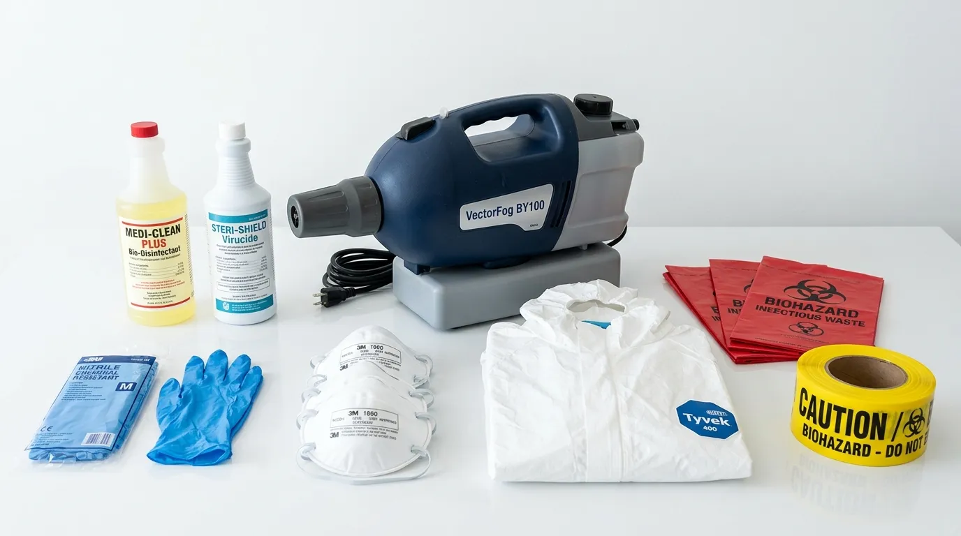 Professional biohazard remediation crew working in Hillview